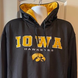 Colosseum Iowa Hawkeyes Black Gold Poly Hoodie XXL